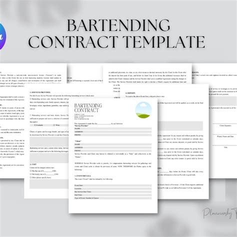 Bartender Contract Template