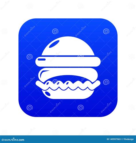 Vector Del Azul Del Icono De La Hamburguesa Ilustraci N Del Vector