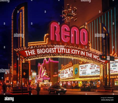 1992 Historical Reno Neon Archway Sign Victoria Street Reno Nevada Usa