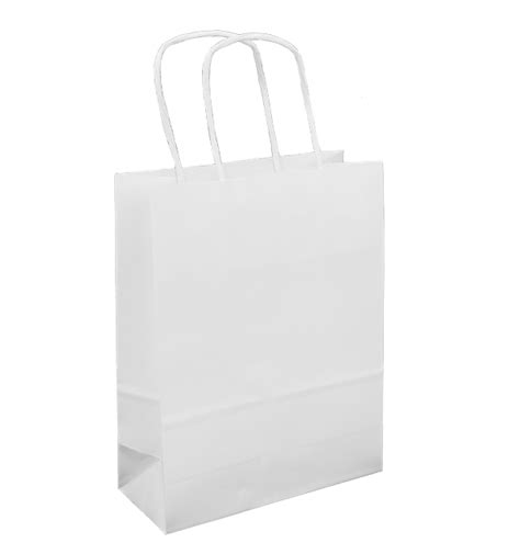 Buste Shopper in Carta Bianca 90g m² 18 8x24cm 25 Pezzi