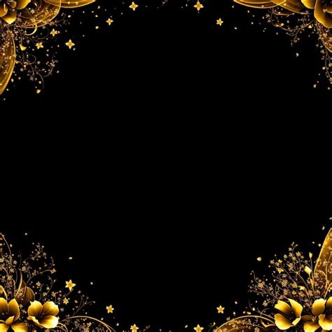 Premium Photo A Circle Of Gold Stars With A Black Background With