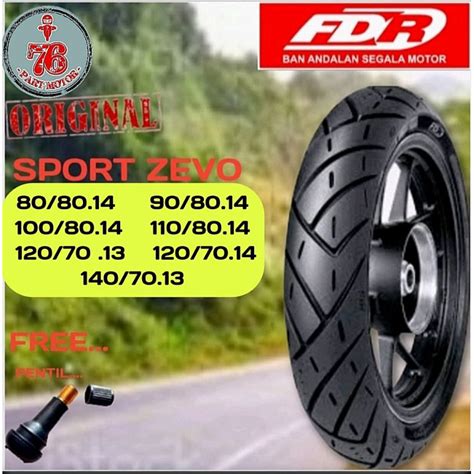 Jual PROMO BAN TUBELESS FDR SPORT ZEVO 80 80 14 90 80 14 100 80