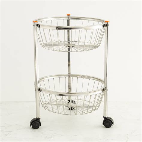 Buy Corsica Lyon Stainless Steel Tier Kitchen Trolley From Home