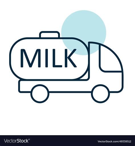 Dairy Milk Delivery Service Truck Royalty Free Vector Image