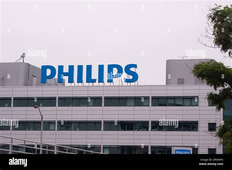 Warsaw, Poland - September 10, 2022: Building with modern Philips logo ...