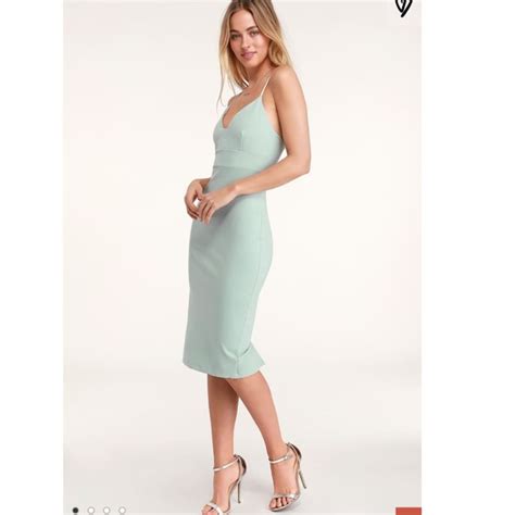 Lulus Dresses Lulus Dont Tell Em Light Blue Bodycon Midi Dress