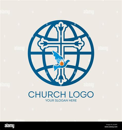 Church Logo The Cross Of Jesus Christ The Globe Is The World The