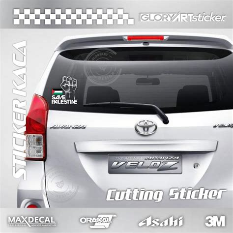 Jual Stiker Kaca Mobil Stiker Palestine Sticker Kaca Mobil Memantulkan