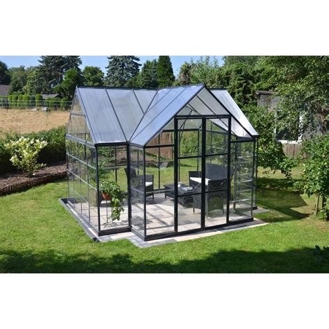 Palram Victory Orangery 10 ft. x 12 ft. Garden Chalet Greenhouse-702422 ...