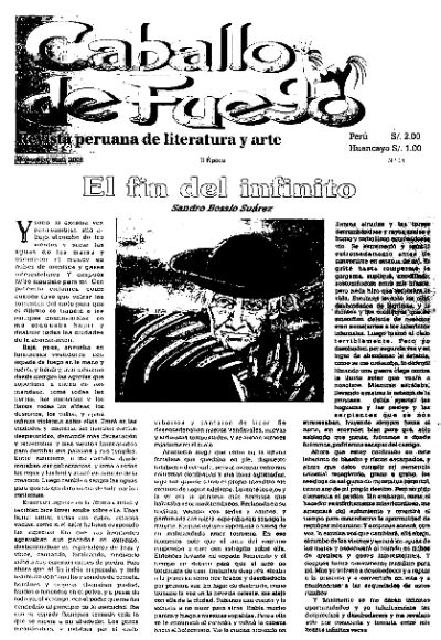 CEDOC Medio Siglo de Poesía Peruana Caballo de fuego Revista