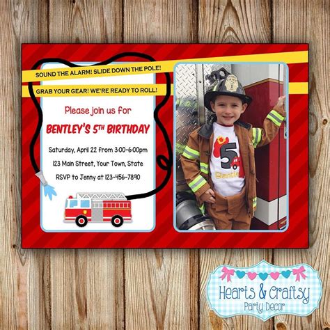 Firetruck Birthday Party Fireman Party Firefighter Birthday Th