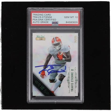 Travis Etienne Signed Trading Card Psa Pristine Auction