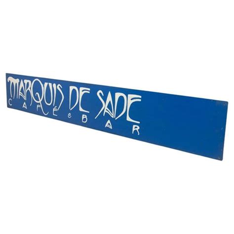 Langes Vintage Marquis de Sade Café und Bar Schild Prag 2010er bei