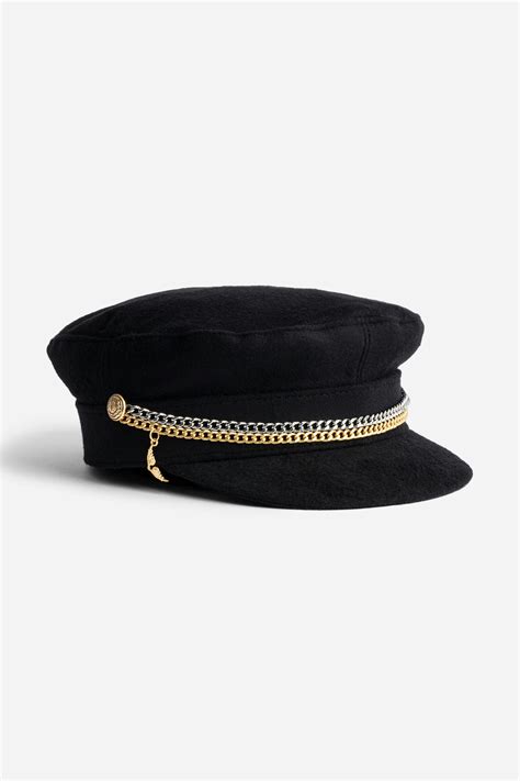 Casquette Béret Laine chapeau noir femme Zadig Voltaire