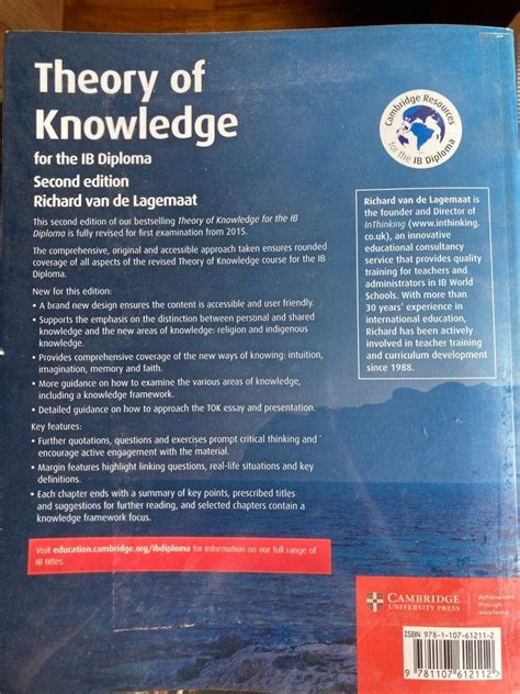 Ib Theory Of Knowledge Textbook Second Edition Hobbies And Toys Books And Magazines Assessment