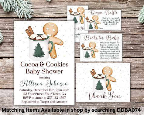 Cookies And Hot Cocoa Baby Shower Diaper Raffle Hot Chocolate Etsy
