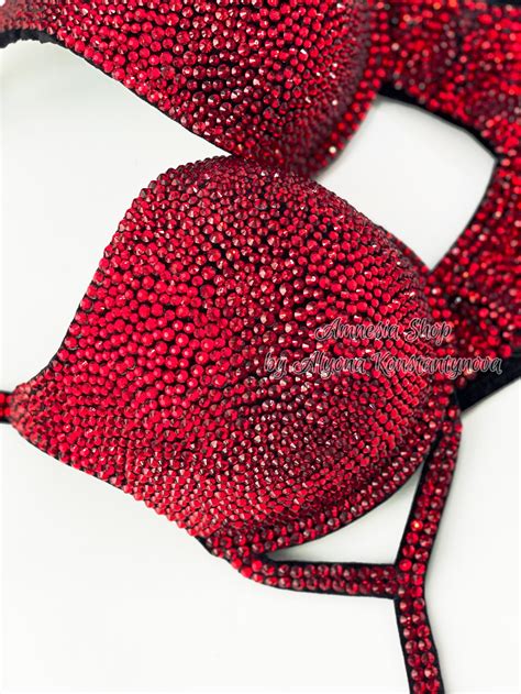 Competition Bikini Set Rhinestone Fitness Npc Ifbb Etsy