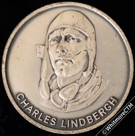 History of Aviation Charles Lindbergh Medal 38mm Silvered Ae | whitmore