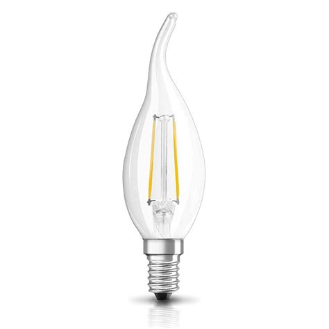 Osram Led Retrofit Filament Windstoß Kerze 2w Fast 25w E14 Klar Class