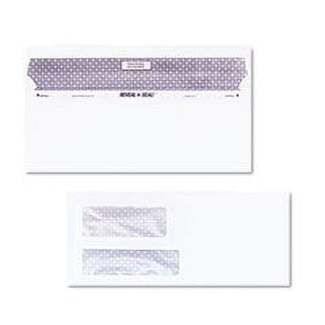 Reveal N Seal Double Window Invoice Envelope Self Adhesive White 50