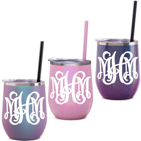 Monogrammed Wine Tumbler