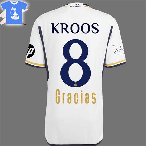 Real Madrid Toni Kroos Gracias Football Jersey Shibtee Clothing