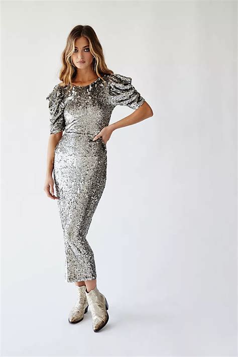 Gigi Sequin Midi Dress Sequin Midi Dress Embellished Midi Dress