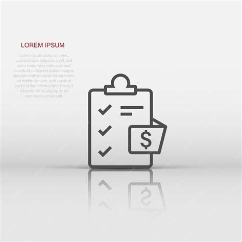 Premium Vector Document Checklist Icon In Flat Style Report Vector