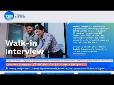 Technip Energies Walk In Interview Jobs Multiple Department Date