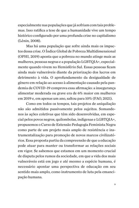 Pedagogia Feminista Negra Primeiras Aproxima Es Editora Veneta