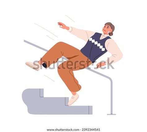 Old Woman Falls Down Stairs Senior Stock Vector (Royalty Free) 2392344541 | Shutterstock