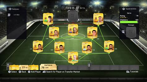 Fifa 15 Barca Squad Builder Youtube