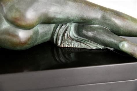 Art Deco Sculpture Nude With Gazelle Seduction Deconamic