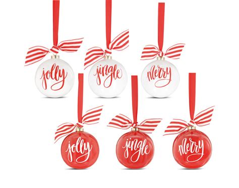 Assorted Red White Ornaments
