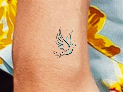 Small Dove Temporary Tattoo Etsy Dove Tattoos Small Dove Tattoos