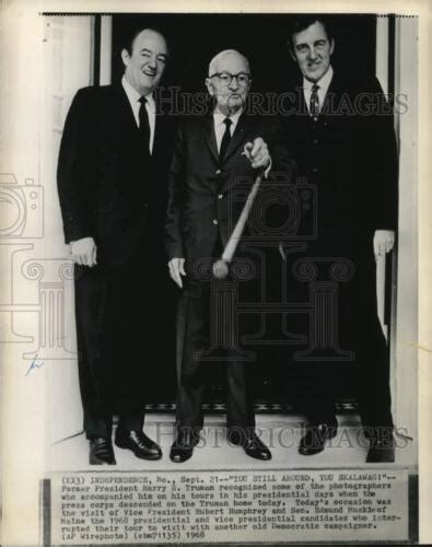 1968 Press Photo Hubert Humphrey Harry S Truman And Edmund Muskie In