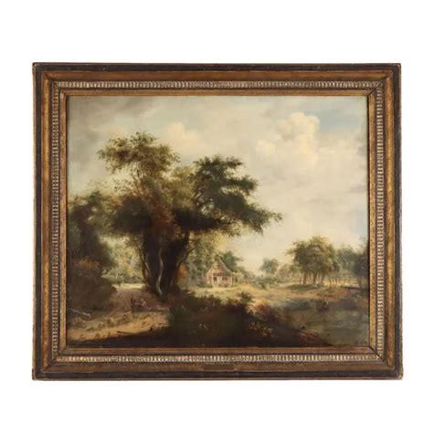 TABLEAU ANCIEN PAYSAGE 700 Peinture Huile Sur Toile Tableau Avec Cadre