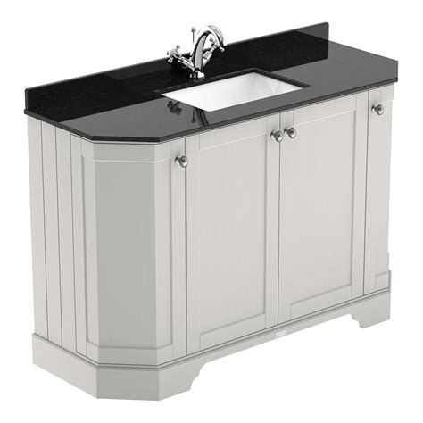 Old London By Hudson Reed Mm Door Angled Vanity Unit Black