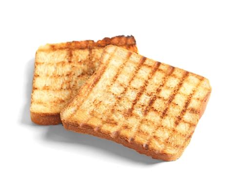 Premium Photo Toasted Bread On White Background