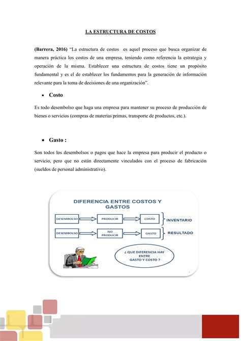 Diferencia Entre Costo Y Gasto Pdf