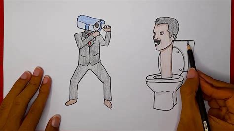 Skibidi Toilet Vs Cameraman Drawing Tutorial Youtube
