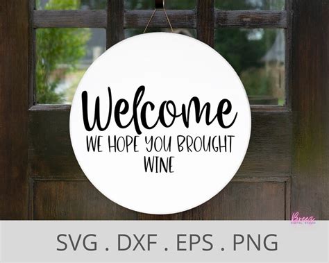 Funny Round Sign Svg Bundle Welcome Svg Files Door Hanger Svg