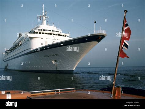 Royal Viking Sky cruise ship anchored off the Greek Island of Mykanos Stock Photo - Alamy