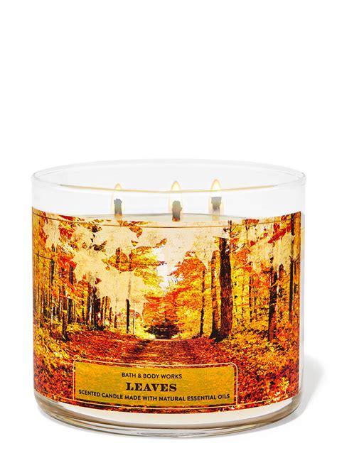 Leaves 3 Wick Candle Bath And Body Works