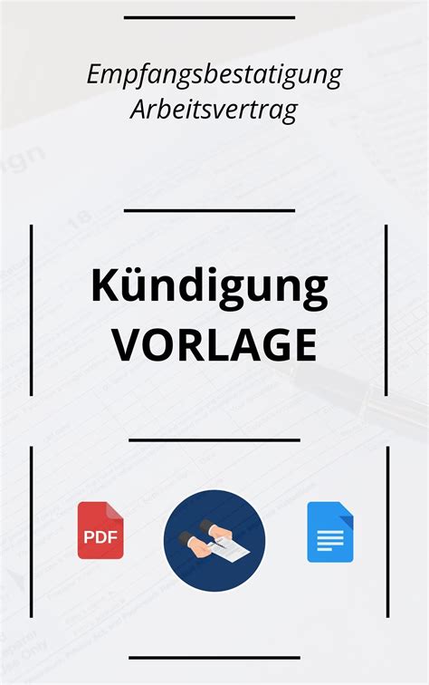 Empfangsbest Tigung K Ndigung Arbeitsvertrag Muster Und Vorlage