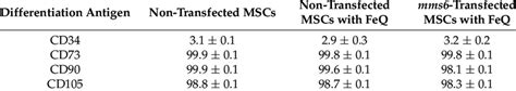 Expression Of Msc Differentiation Antigens Following 21 Days In