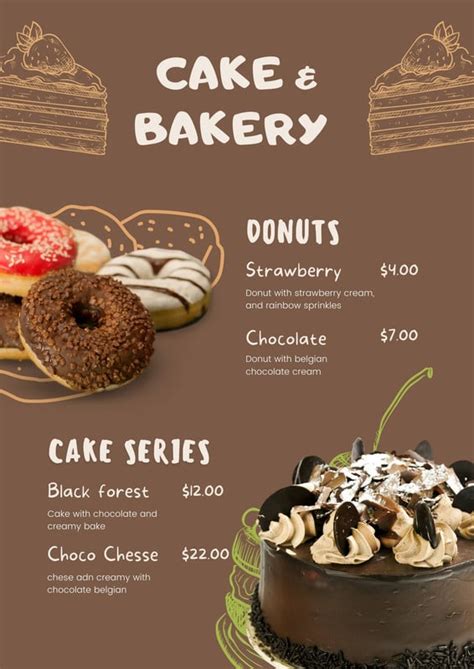 Free And Customizable Delectable Bakery Menu Templates Canva