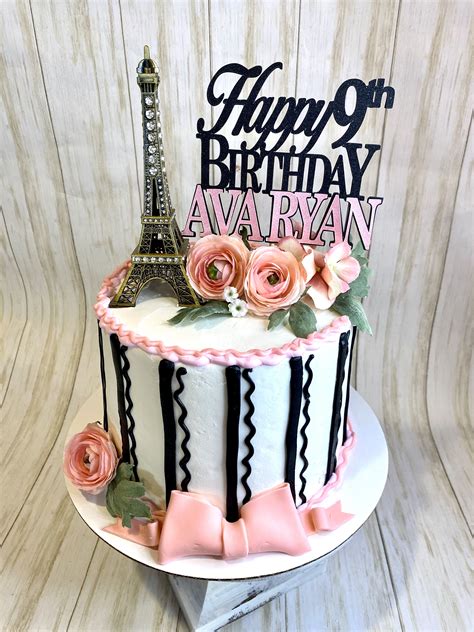 Paris Theme Birthday Cake | Sweet dreams bakery, Cake, Paris birthday theme