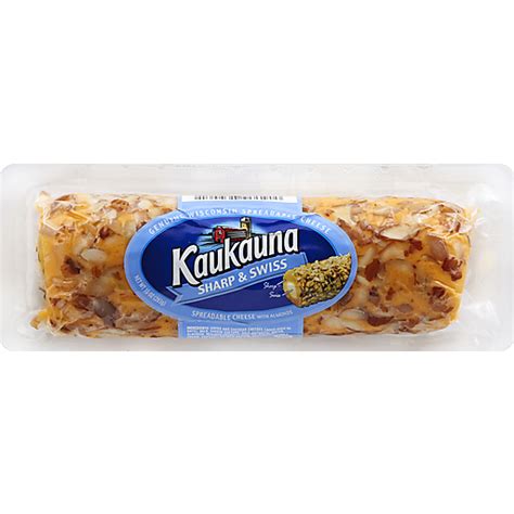 Kaukauna® Sharp And Swiss With Almonds Cold Pack Cheese Spread Log 10 Oz