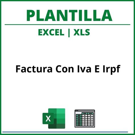 Plantilla Factura Con Iva E Irpf Excel